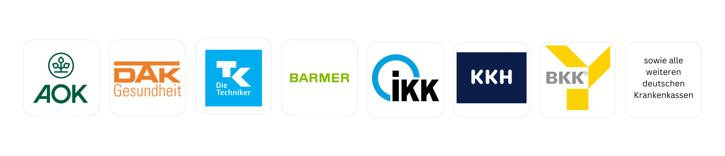 Logos aller Krankenkassen